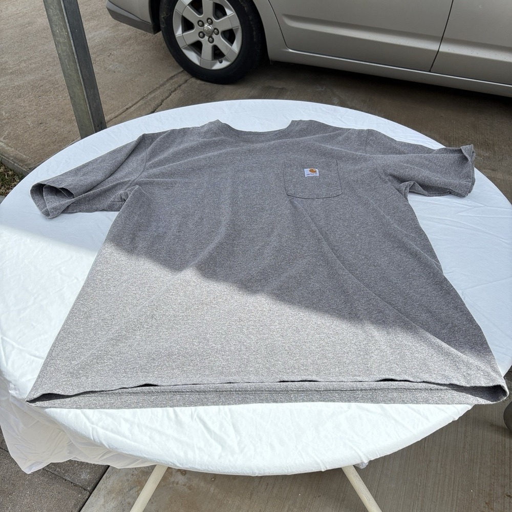 Carhartt Men's Short Sleeve Pocket Gray T-Shirt Size 2XL Original Fit